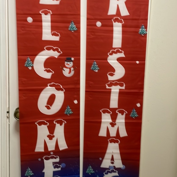 Santa, Reindeer and Snowman Christmas Door Banner New Year Outdoor Indoo… - Picture 12 of 12